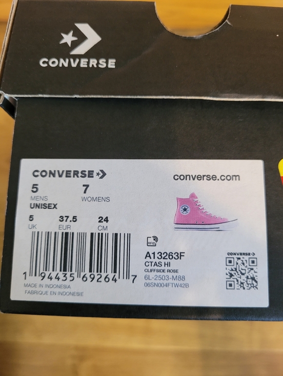 Converse Womens Size 7 Chuck Taylor All Star Hi Top Cliffside Rose Pink Shoes - Picture 10 of 10